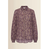 Expresso Blouse Paisley Fudge Dark Red